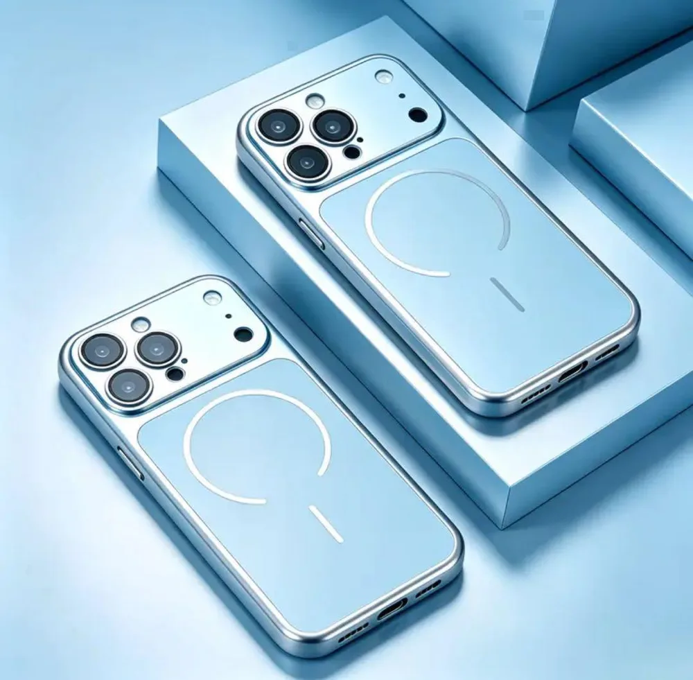 iPhone15promax ケース スカイブルー カメラ レンズ フルカバー