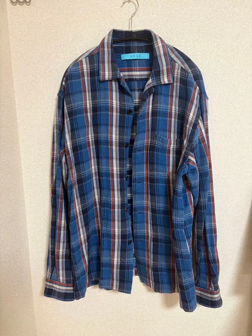 MUZE - Cottontwill check Oversized Shirt