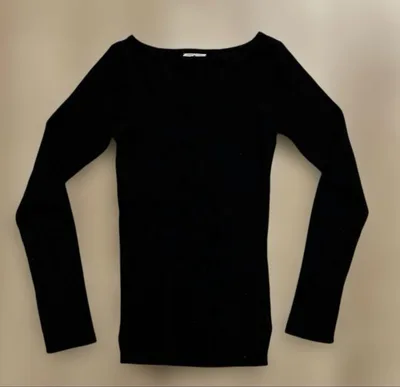 LANVIN en Bleu 長袖 リブニット ブラック 38