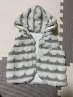 bebe reduction フード付き ベスト グレー 60-90