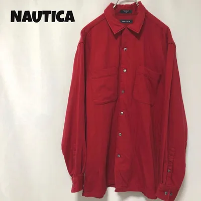 NAUTICA アメリカ古着 レトロ 長袖ャツ メンズ
