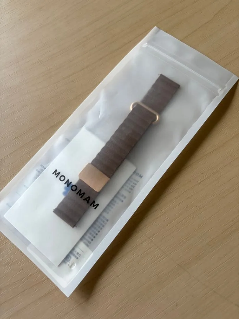 MONOMAM スマートウォッチ用シリコンマグネットバンド 20mm ブラウン