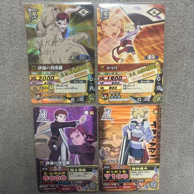 【初期】NARUTO ナルト 我愛羅 テマリ カードダス 4枚セット