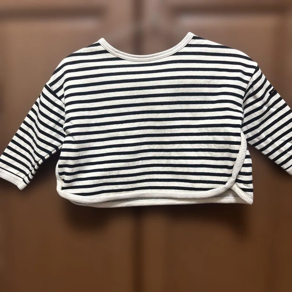 petit mainキッズ ボーダー 長袖カットソー