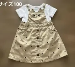 ANNA SUI mini ネコ ドット ワンピース 100 1回着用