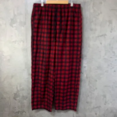 B4110古着 チェックパンツ パジャマパンツ 赤 黒 90s Y2K