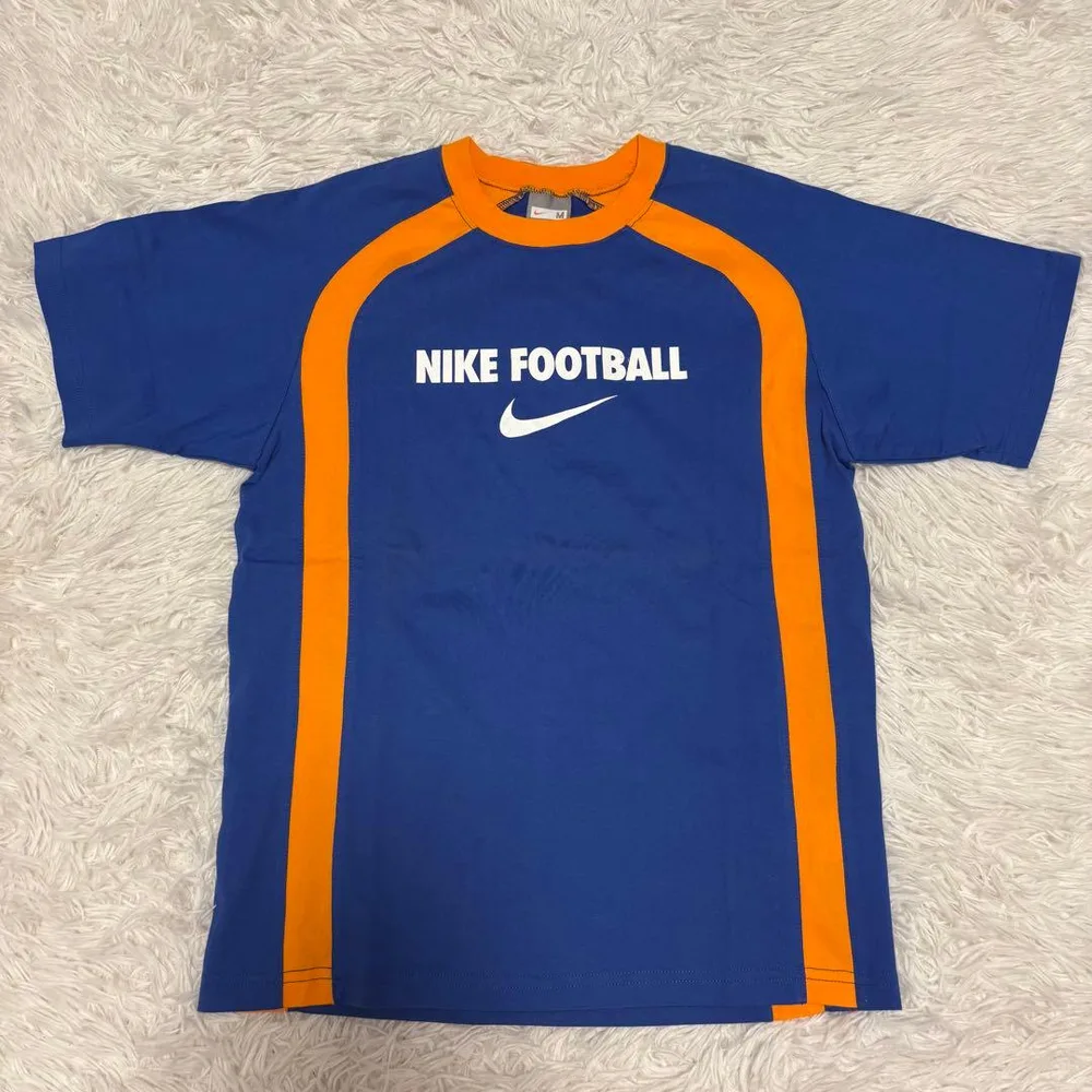 00s ナイキ NIKE y2k Tシャツ ブルー オレンジ ピチT