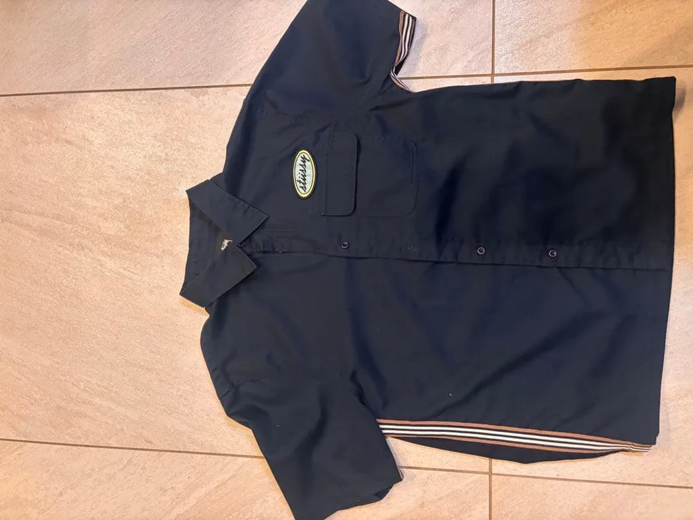 Stussy ワークシャツ 半袖 ネイビー