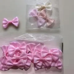 リボンパーツ ピンク ハンドメイド素材 複数セット