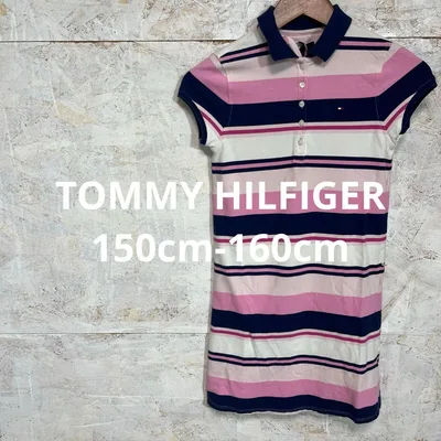 【 2425番】TOMMY HILFIGER ボーダー ポロワンピース
