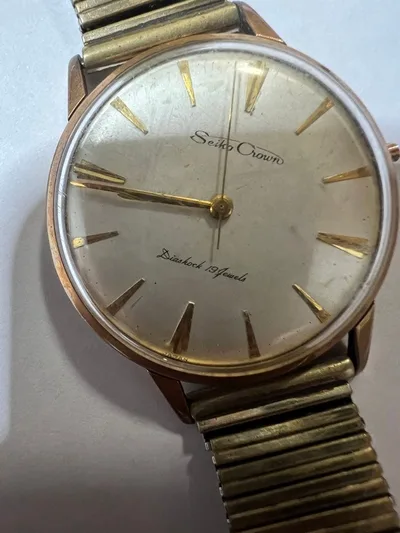 SEIKO Crown Diashock 19石 手巻き時計