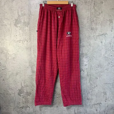 B4238古着 チェックパンツ パジャマパンツ 赤 黒 グレー 90s Y2K
