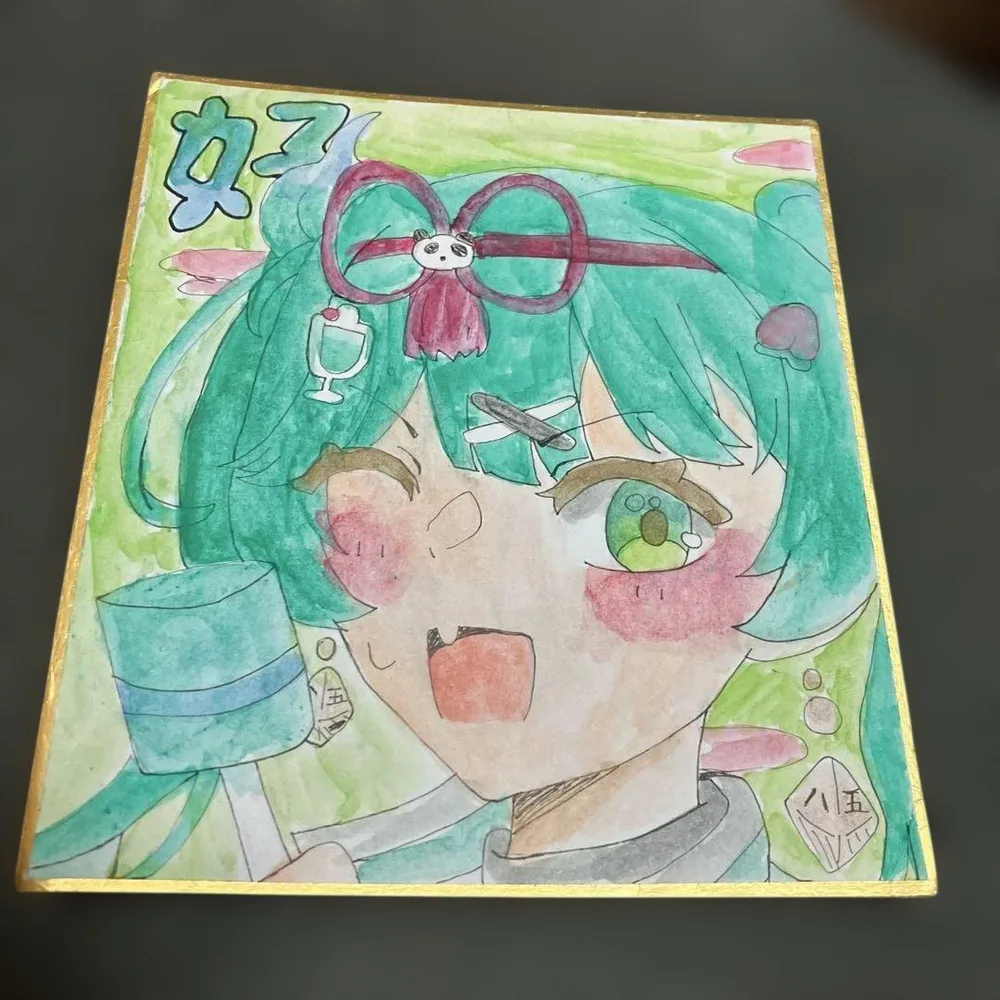DECO*27/ハオ/初音ミク/手描きイラスト/ファンアート/12×13.5cm
