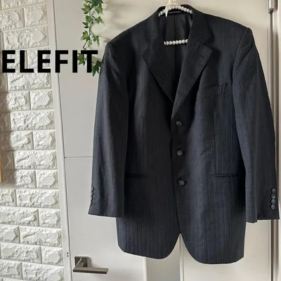 ELEFITスーツ ジャケット ストライプ シングル メンズ リクルート