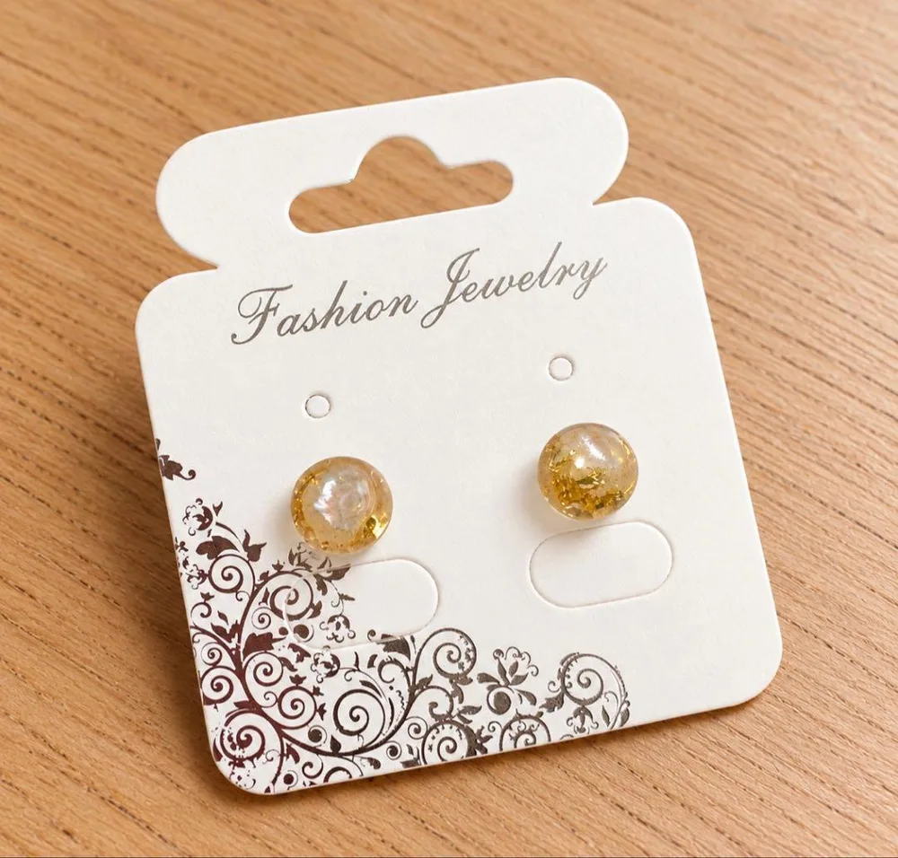 レジン 小粒ピアス 直径約8mm