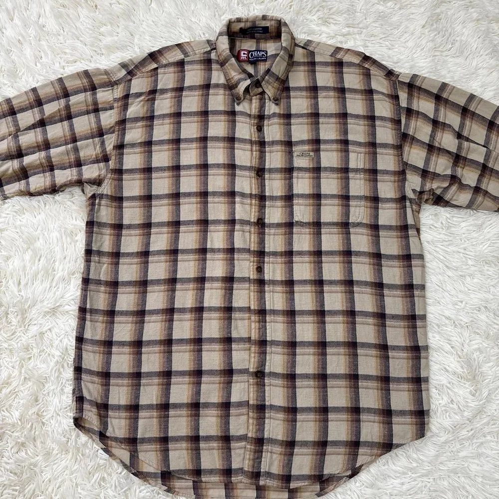 CHAPS RALPH LAUREN チェックネルシャツ L 90s風BDシャツ