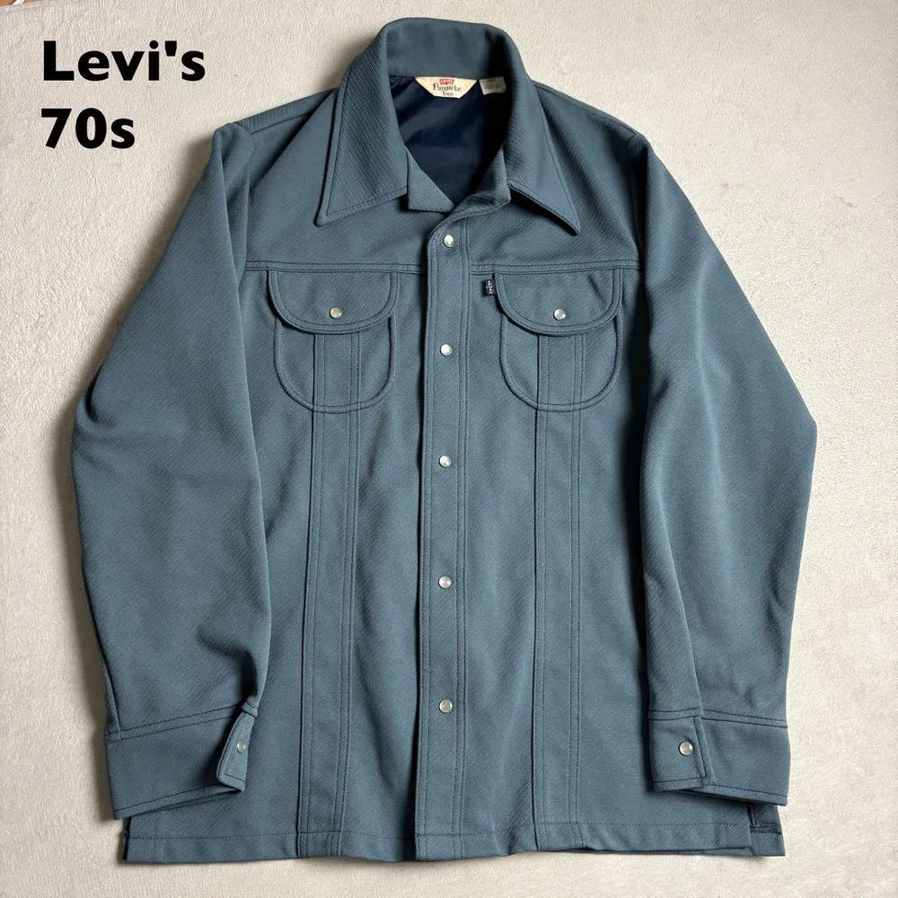 70s Levi's panatela オープンカラーシャツジャケット BIGE