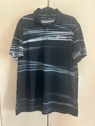 SRIXON by DESCENTE ゴルフシャツ 半袖 ブラック LL