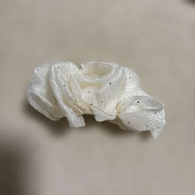 SHEIN シーイン オーガンジー ヘアクリップ ベージュ 13cm