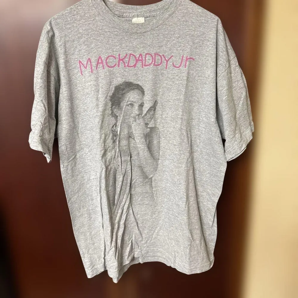 MACKDADDY JR フォトプリント Tシャツ グレー