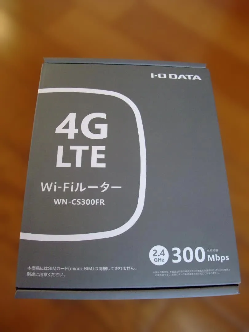 I-O DATA 4G LTE Wi-Fiルーター WN-CS300FR