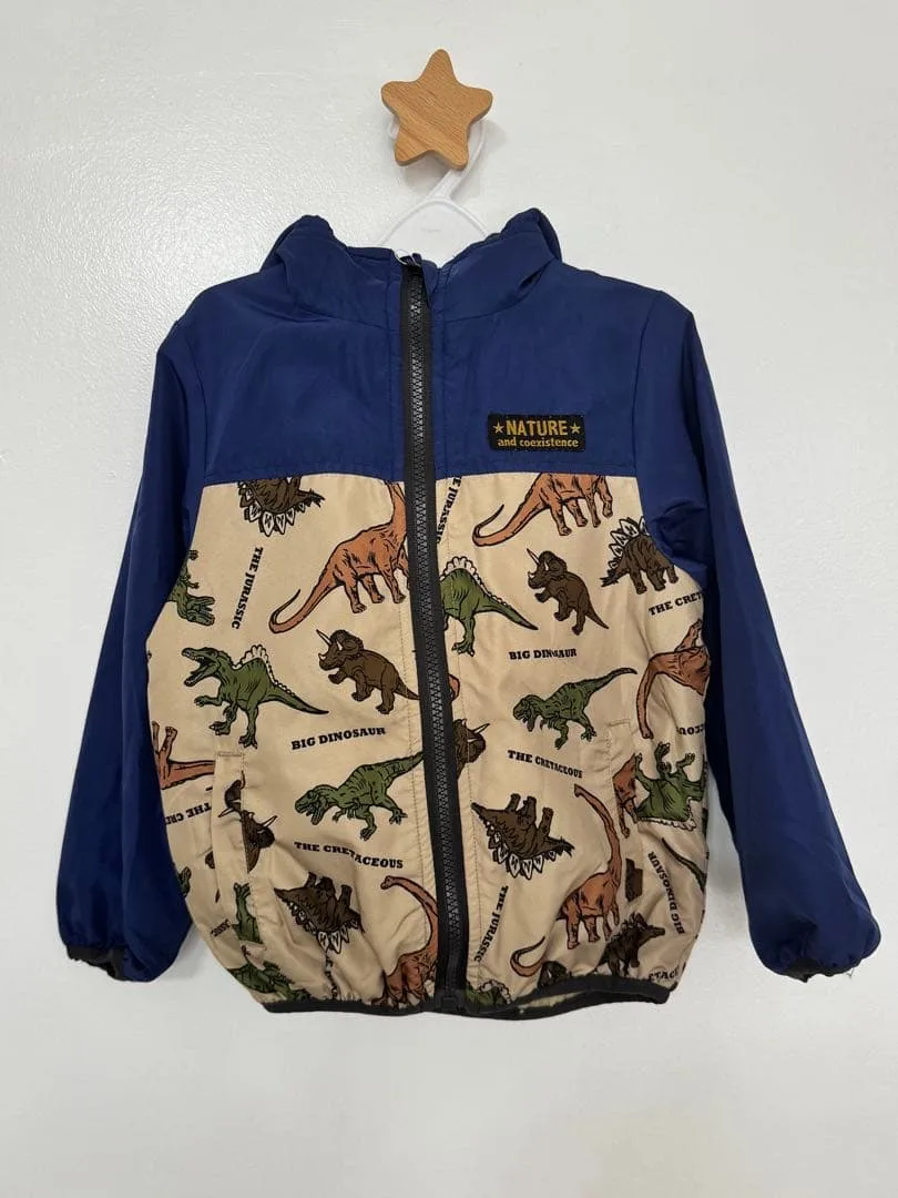 Blue mart 恐竜柄 ウィンドブレーカー キッズ服 100cm 古着