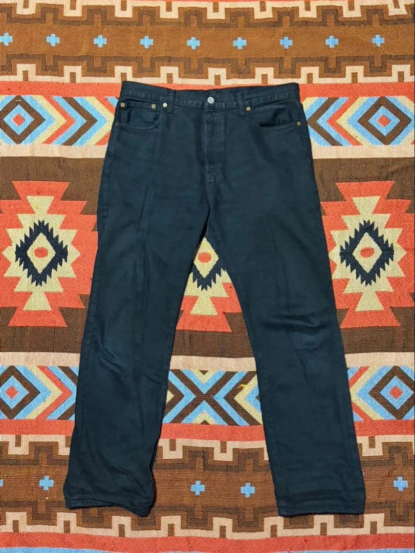 90s USA製Levi's 501ブラックデニムパンツ 34×32