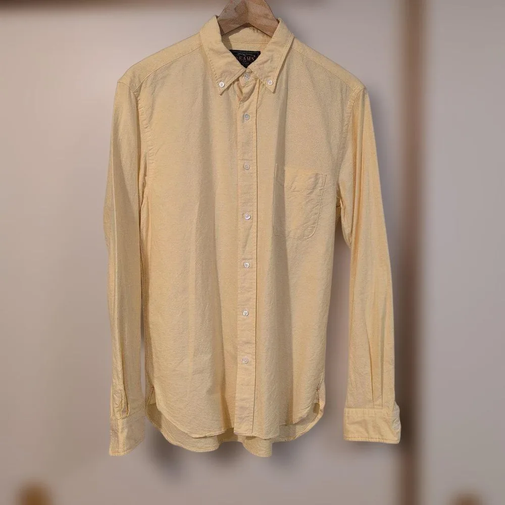 【美品】BEAMS PLUS ボタンダウンシャツ イエロー M
