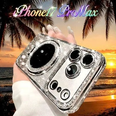 iPhone17 ProMax ケース シルバー グリッター MagSafe対応