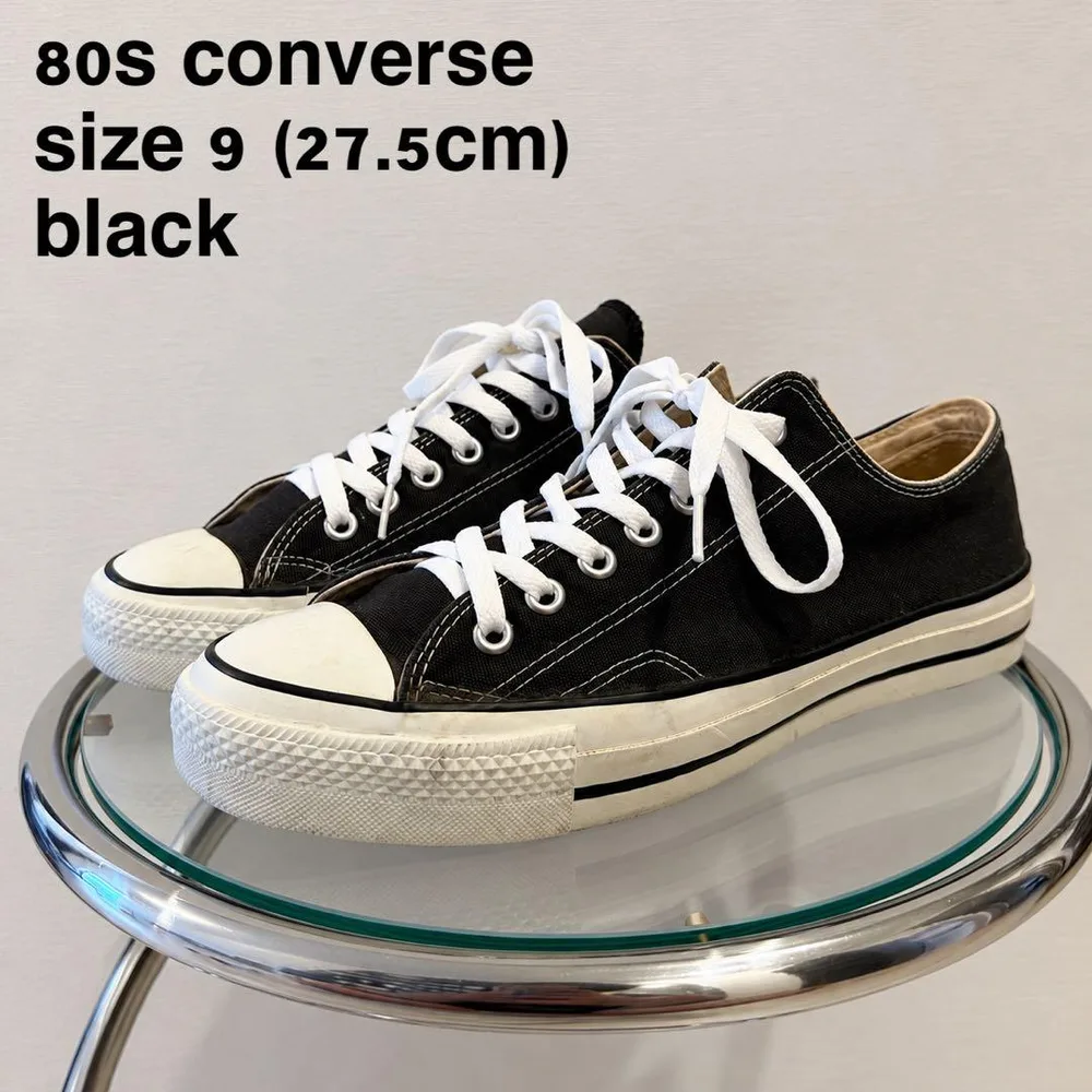 80s Converse スニーカー ブラック サイズ9(27.5cm) 美品