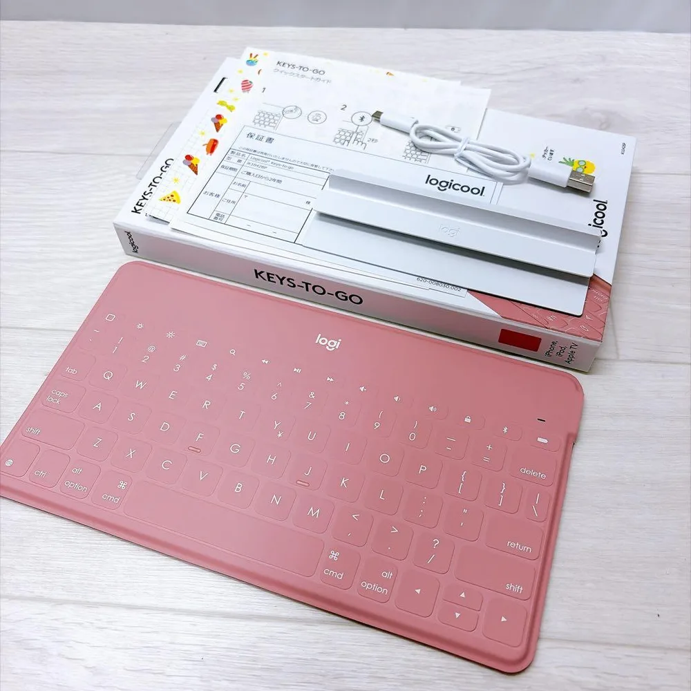 【美品】ロジクール KEYS TO GO iK1042BP ブラッシュピンク