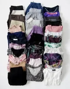 レディース服 まとめ売り 34点Bセット トップス ボトムス 大量 古着 MIX