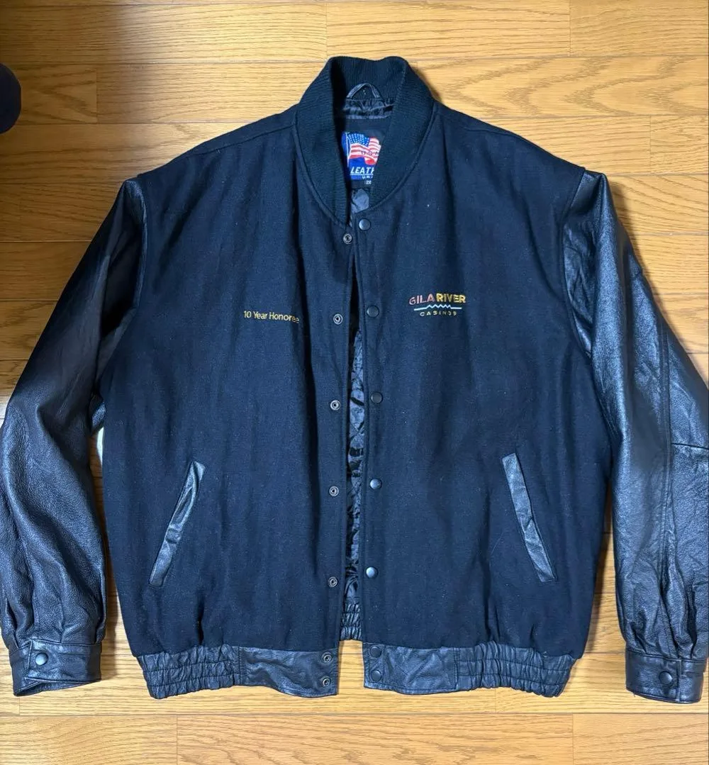 LEATHER U.S.A. スタジャン 2XL ブラック