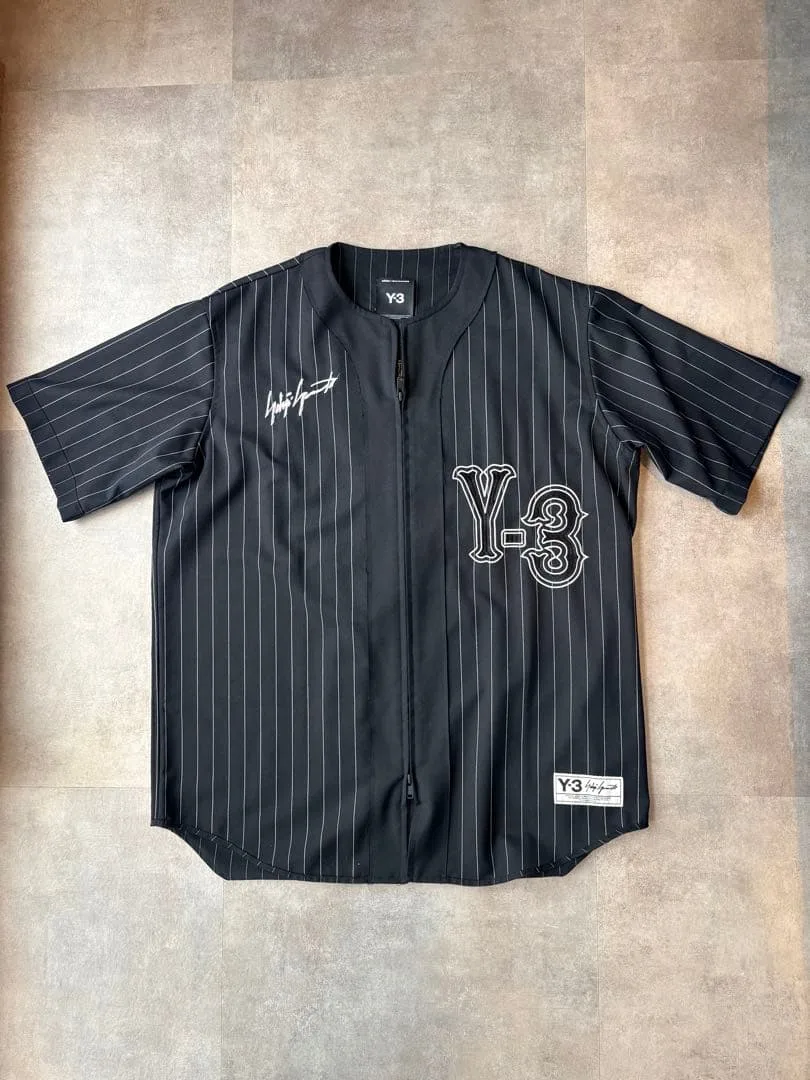 Y-3 ELITE 5 BASEBALL SHIRT ブラックベースボールシャツ
