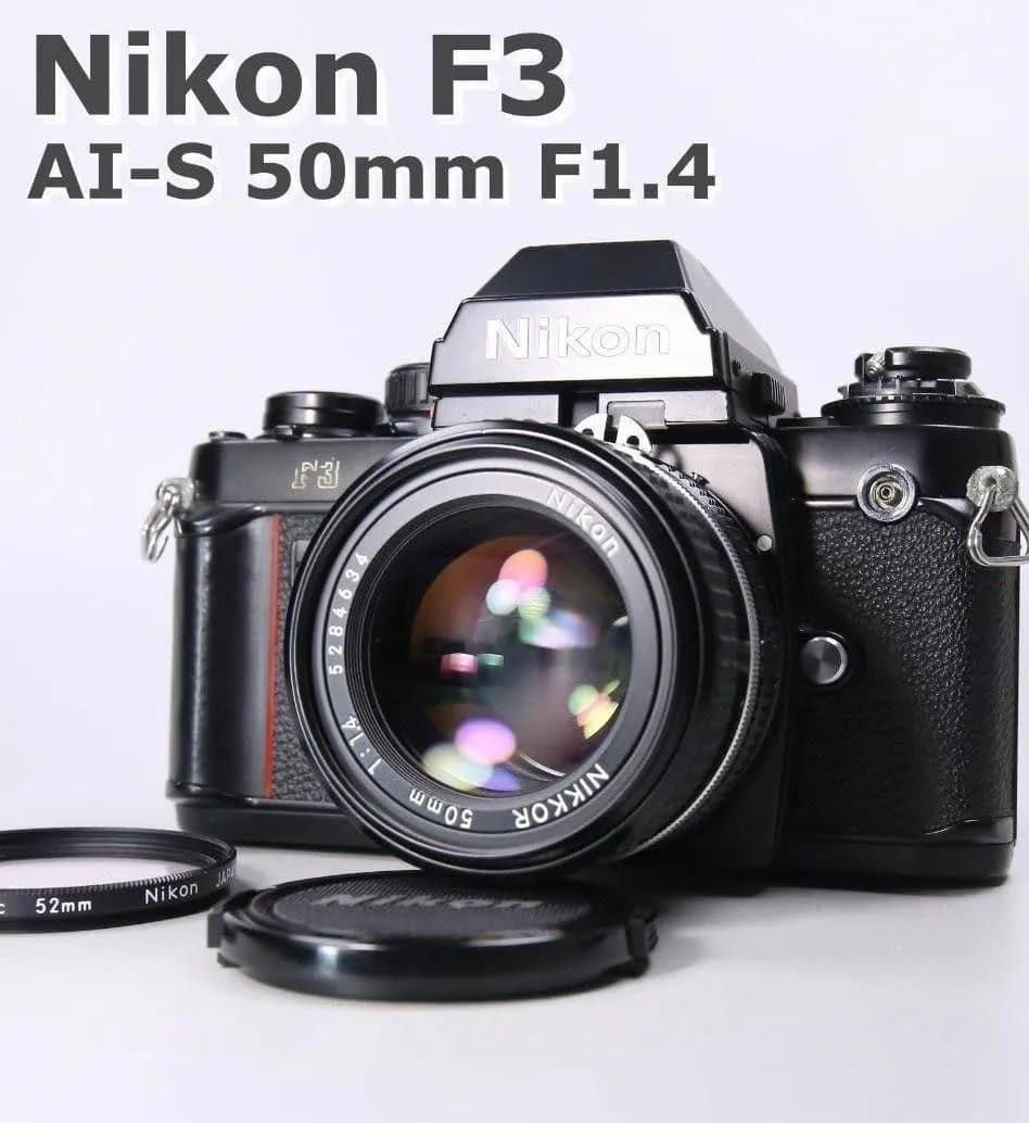 Nikon F3 AI-S 50mm F1.4 本体及びストロボ等のセット