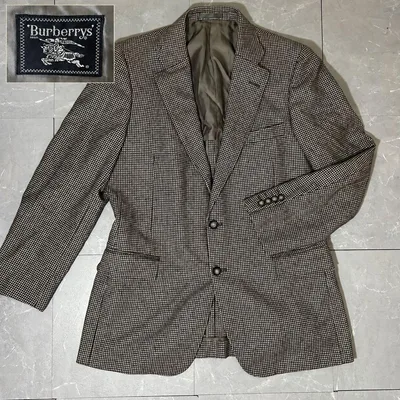vintage✨Burberrys 千鳥格子 ウール100 テーラードジャケット