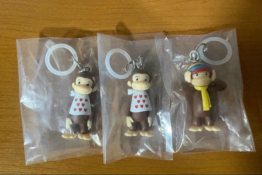 おさるのジョージ キーホルダー 3個セット
