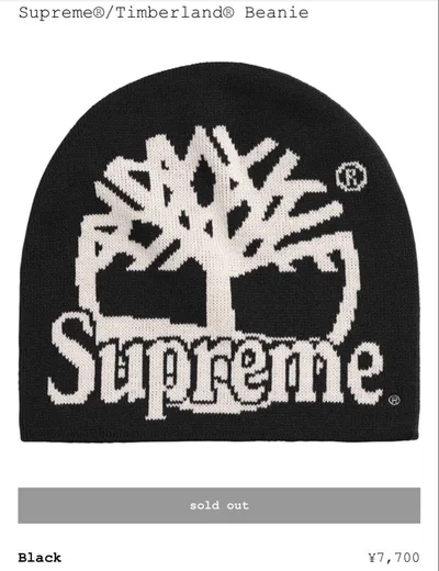 Supreme Timberland Beanie black