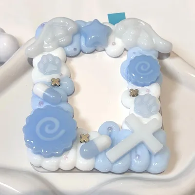 天使界隈 ホイップデコ トレカケース 水色 なると