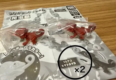 匿名配送 つながリングチャーム 爬虫類 ガチャ 2個セット フトアゴヒゲトカゲB