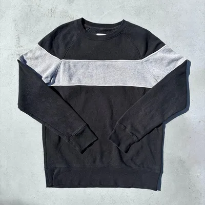 Goodfellow バイカラー クルーネック スウェット ブラック グレー M