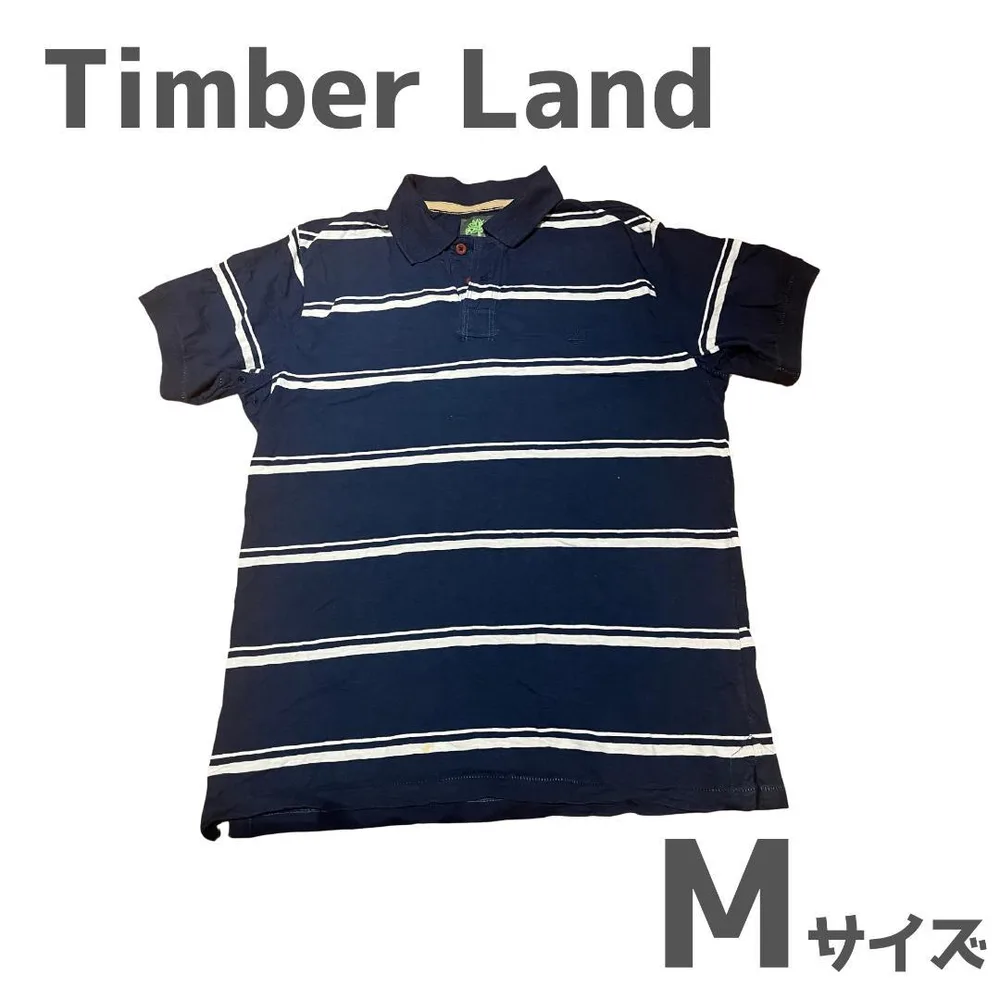 Timberland ティンバーランド ボーダー 半袖 ポロシャツ M