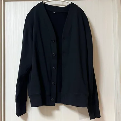 UNIQLO スウェットカーディガン ブラック Lサイズ
