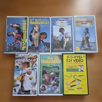 Bass Fishing VHS Video 7 ชิ้นชุด Hajime Murata Gary Yamamoto