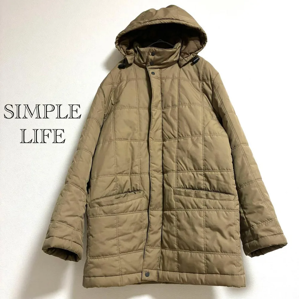 SIMPLE LIFE シンプルライフ 中綿 キルティング ジャケット フード