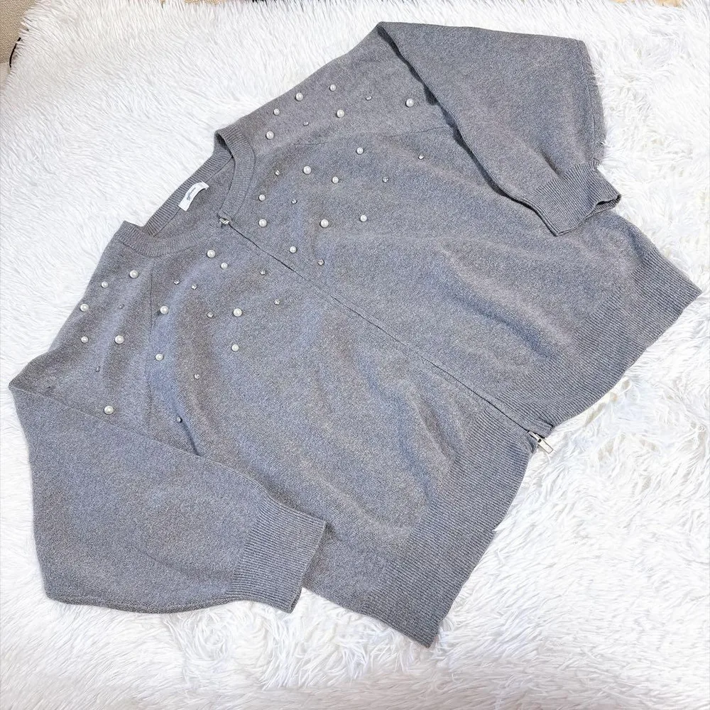 完売品⭐︎大きいサイズ⭐︎efforia ニットビジューパールカーディガン 3L