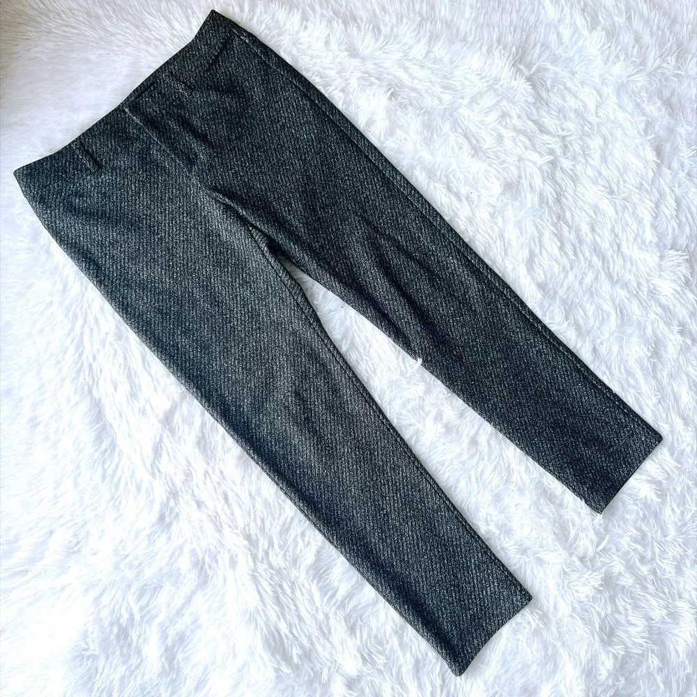 22オクトーブル 美脚 スキニーパンツ 黒×白 38 M ストレッチ