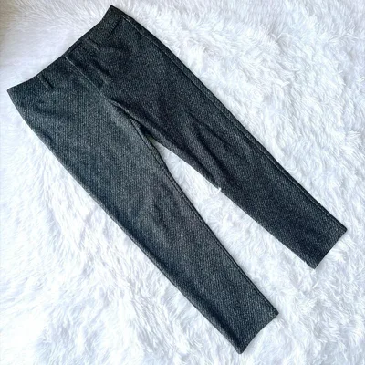 22オクトーブル 美脚 スキニーパンツ 黒×白 38 M ストレッチ