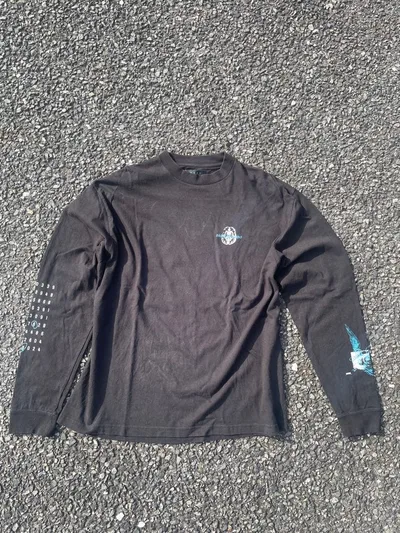 【MUZE】長袖Tシャツ ロンT グラフィックプリント クロムハーツ