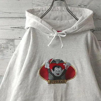 人気デザイン☆シュプリーム センター刺繍ロゴ ヴァンパイア パーカー L相当
